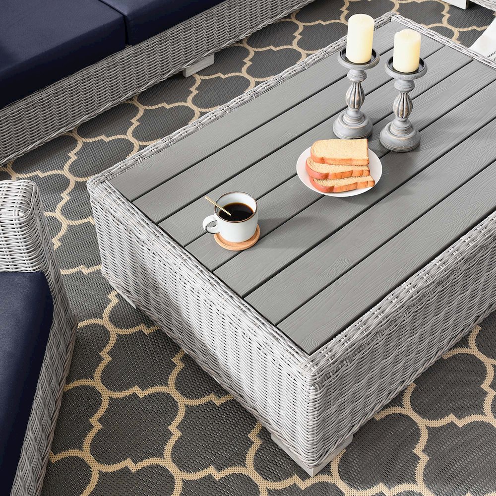 Conway 4-Piece Outdoor Patio Wicker Rattan Furniture Set. Picture 16