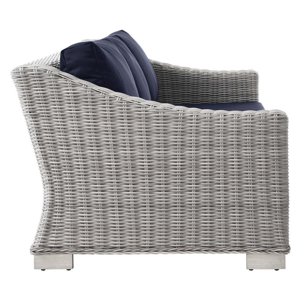 Conway 4-Piece Outdoor Patio Wicker Rattan Furniture Set. Picture 3