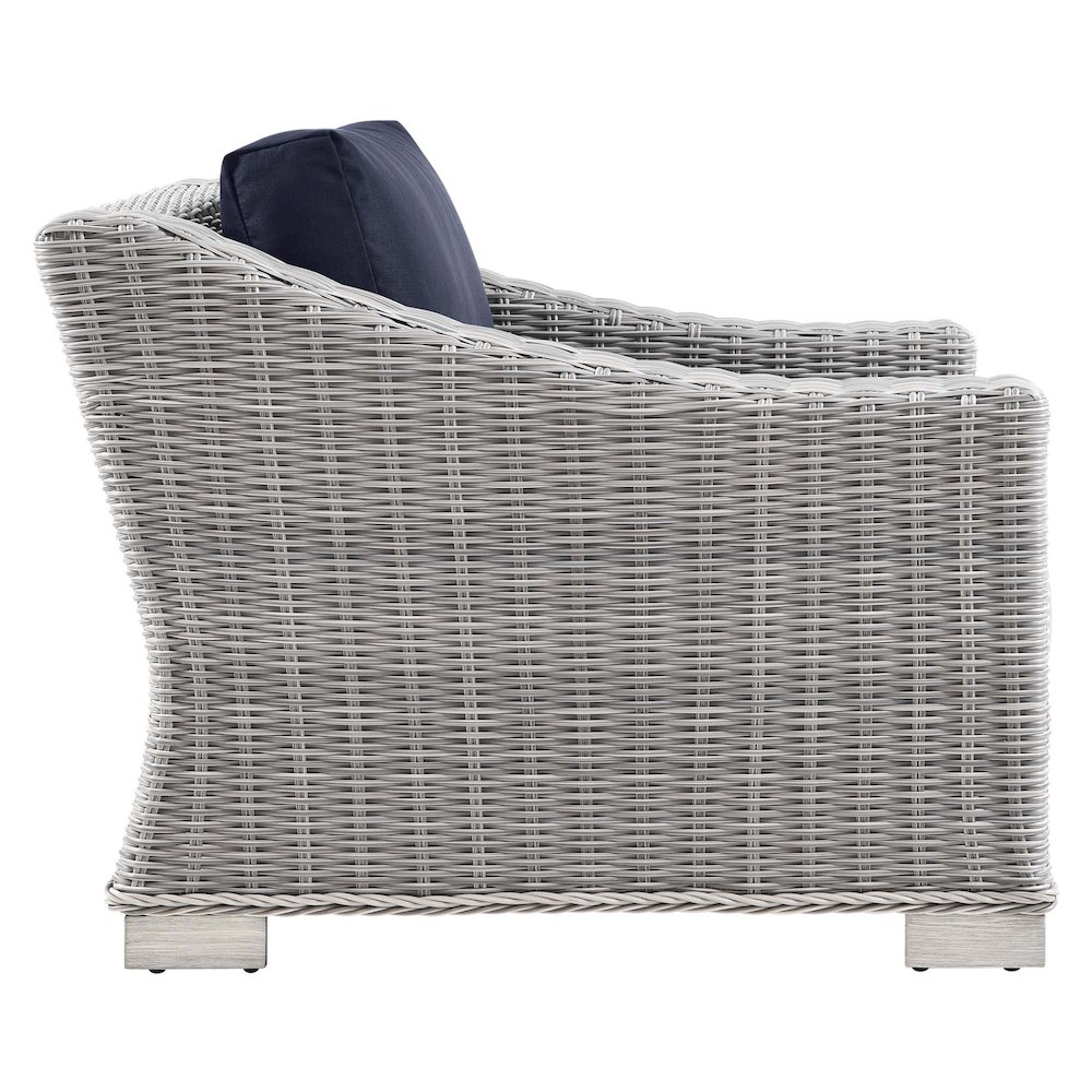 Conway 4-Piece Outdoor Patio Wicker Rattan Furniture Set. Picture 7