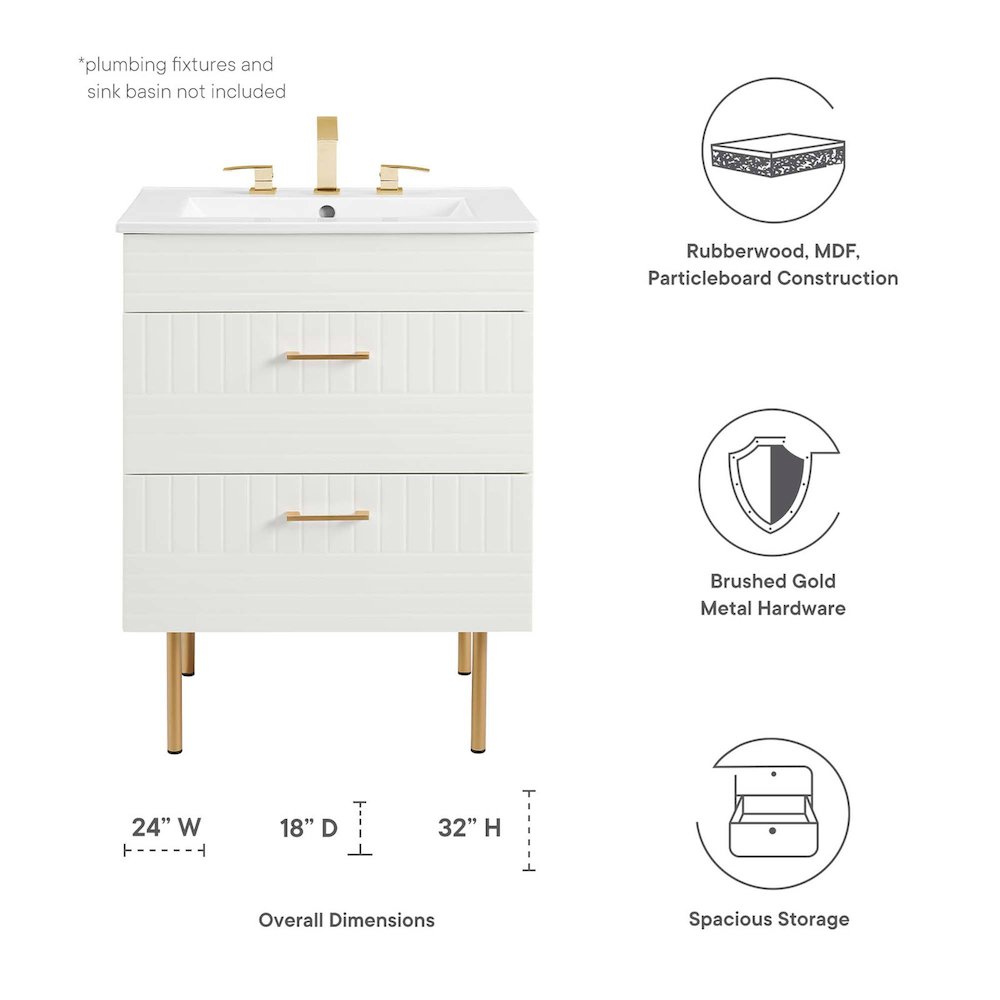 Daybreak 24" Bathroom Vanity Cabinet (Sink Basin Not Included). Picture 2