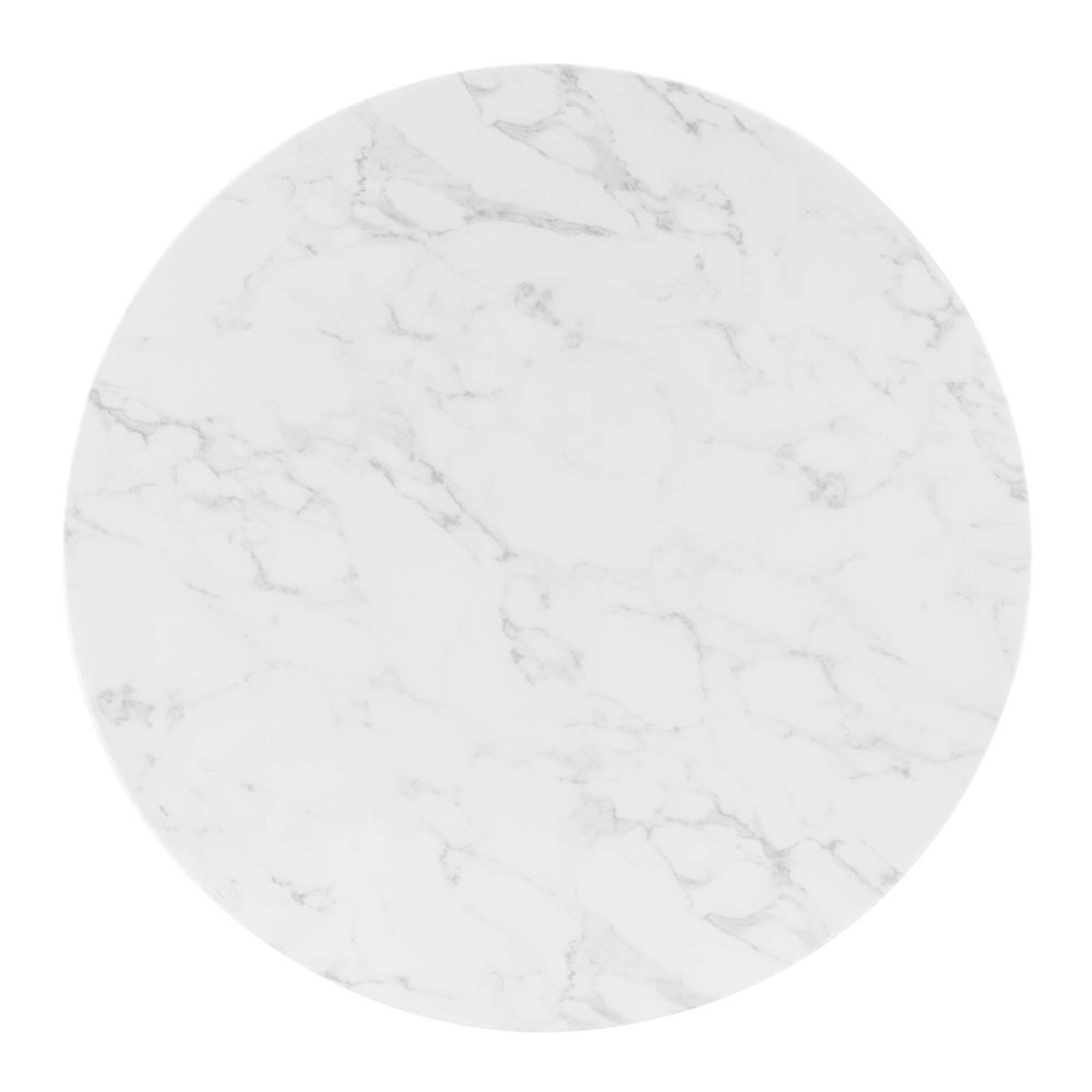 Zinque 40" Artificial Marble Dining Table. Picture 2
