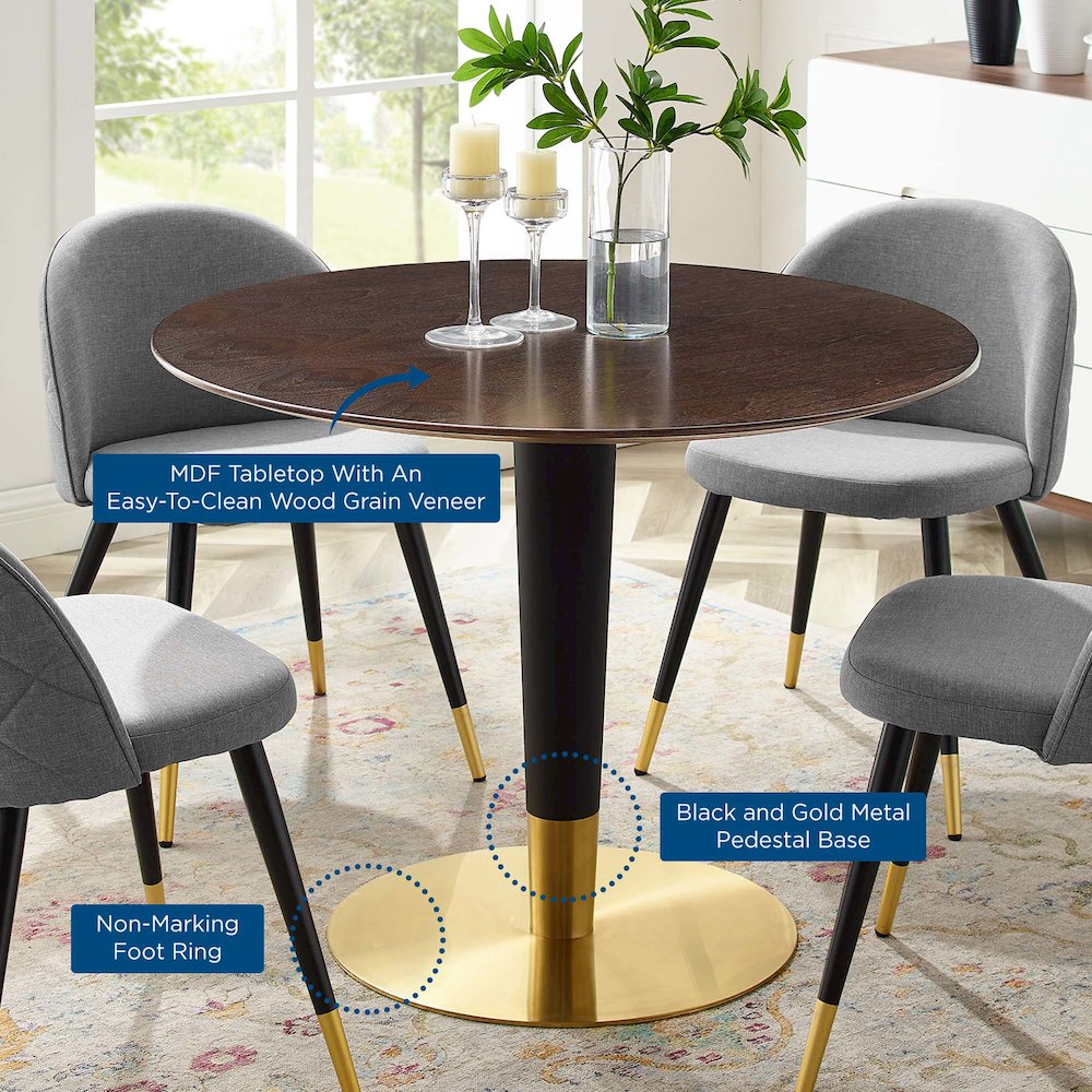 Zinque 40" Dining Table. Picture 5