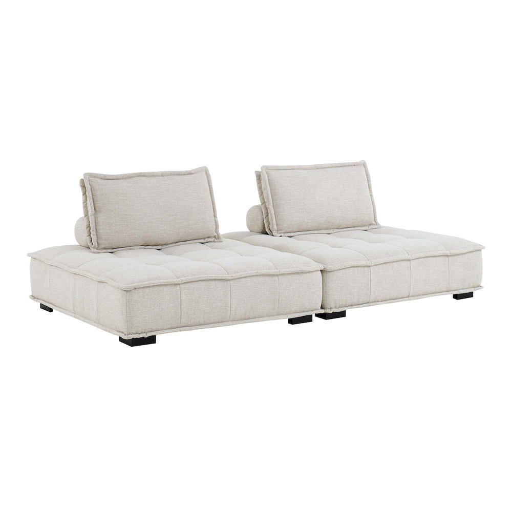 Saunter 2-Piece Tufted Fabric Fabric Loveseat. Picture 1