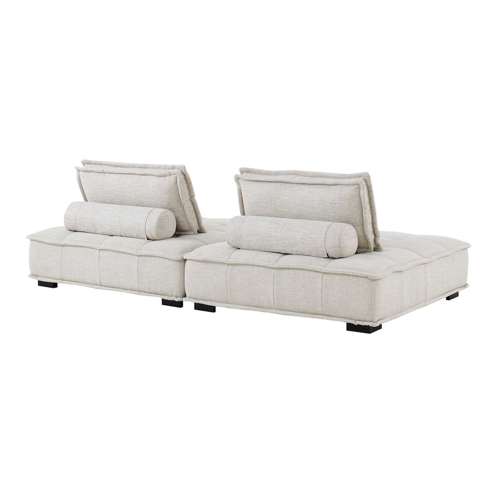 Saunter 2-Piece Tufted Fabric Fabric Loveseat. Picture 3