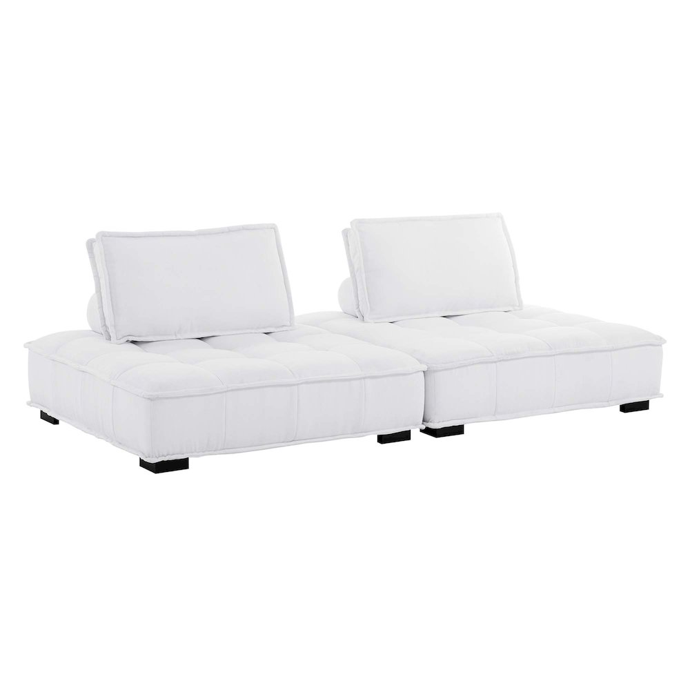 Saunter 2-Piece Tufted Fabric Fabric Loveseat. Picture 1