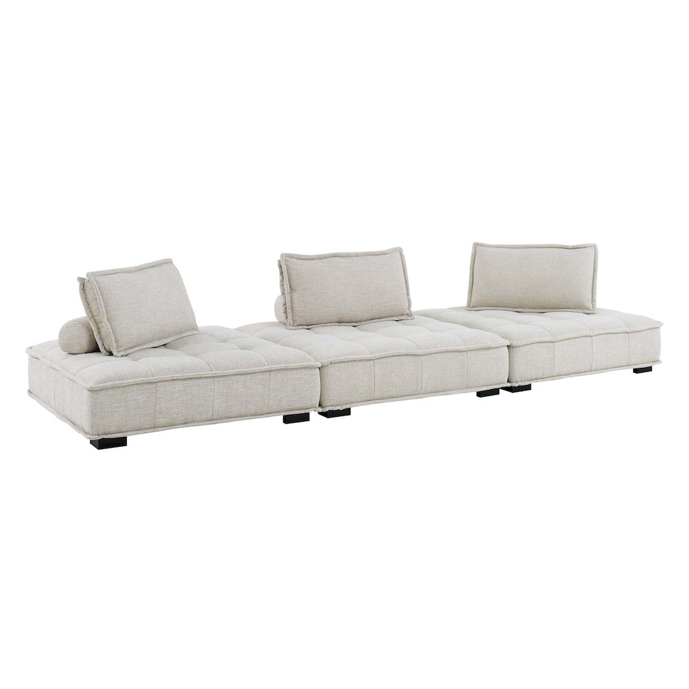 Saunter 3-Piece Tufted Fabric Fabric Sofa. Picture 1