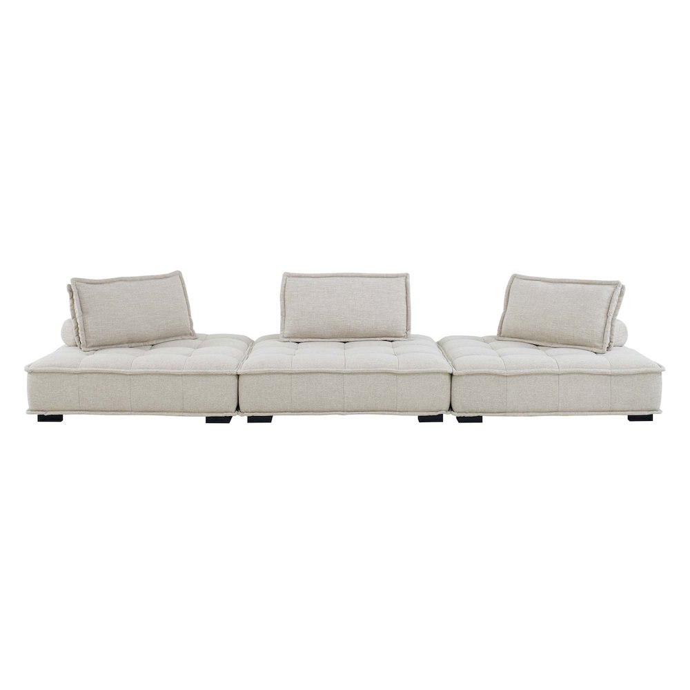 Saunter 3-Piece Tufted Fabric Fabric Sofa. Picture 2