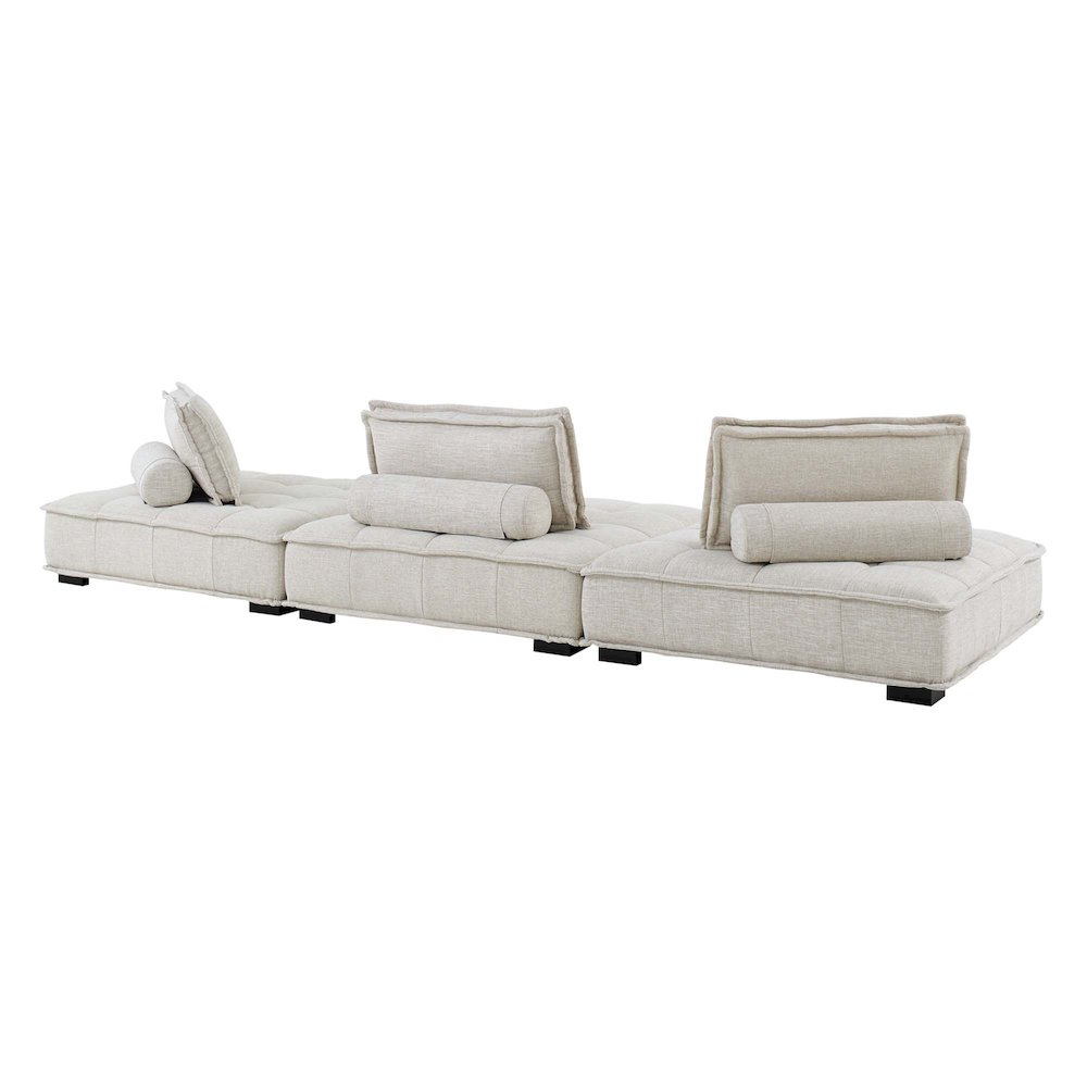 Saunter 3-Piece Tufted Fabric Fabric Sofa. Picture 3