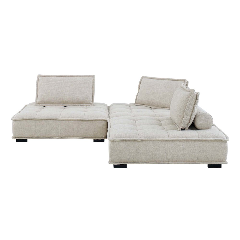 Saunter 3-Piece Tufted Fabric Fabric Sofa. Picture 5