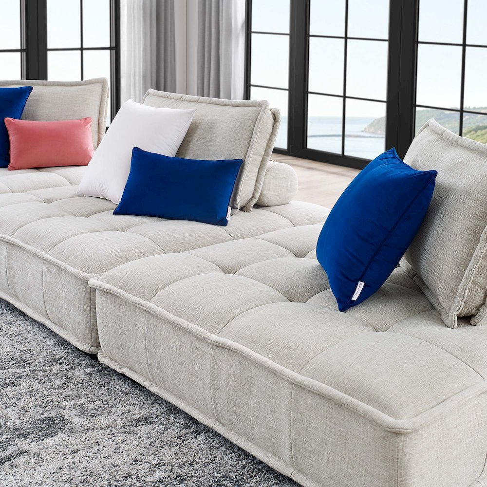 Saunter 3-Piece Tufted Fabric Fabric Sofa. Picture 9