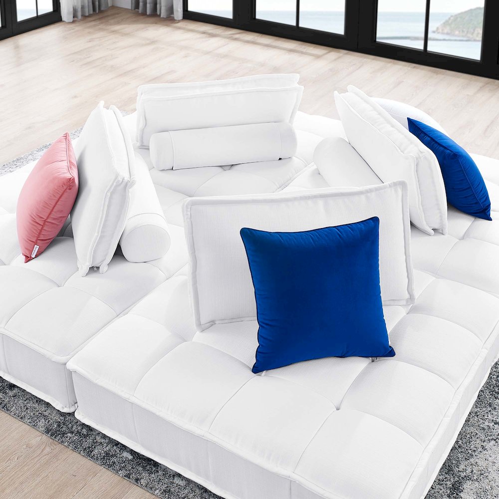 Saunter 4-Piece Tufted Fabric Fabric Sectional Sofa. Picture 12