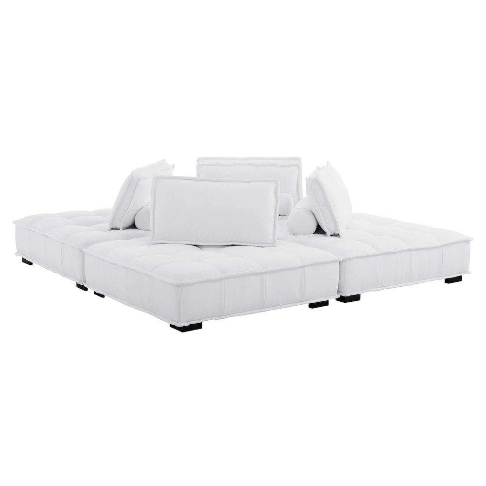 Saunter 4-Piece Tufted Fabric Fabric Sectional Sofa. Picture 5