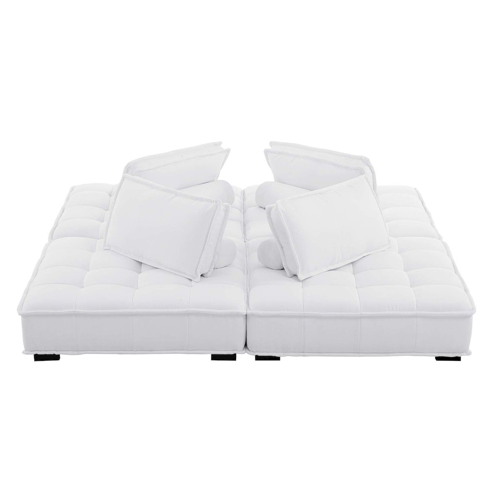 Saunter 4-Piece Tufted Fabric Fabric Sectional Sofa. Picture 6