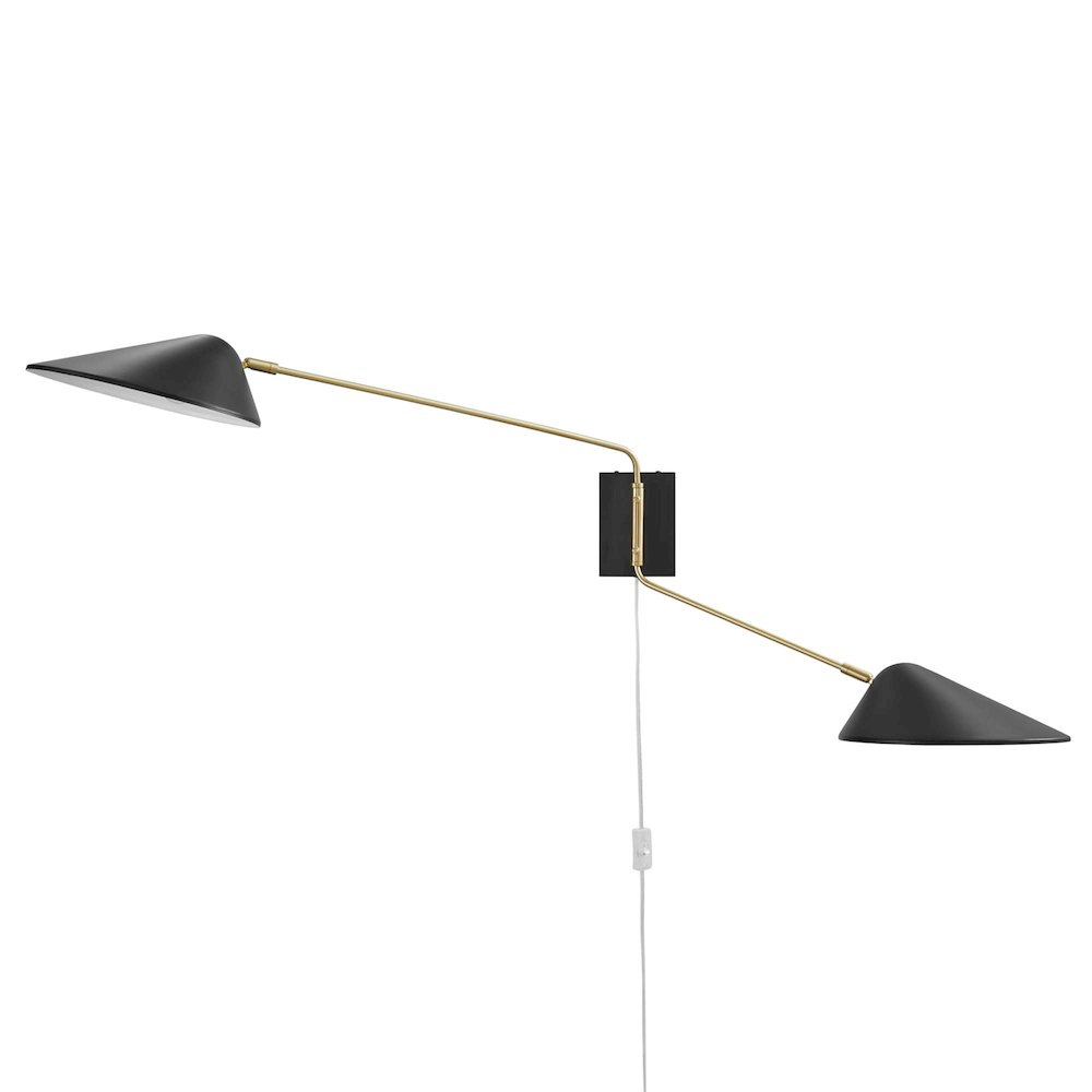 Journey 2-Light Swing Arm Wall Sconce. Picture 1