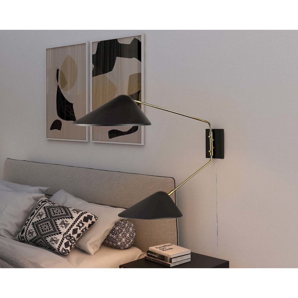 Journey 2-Light Swing Arm Wall Sconce. Picture 9