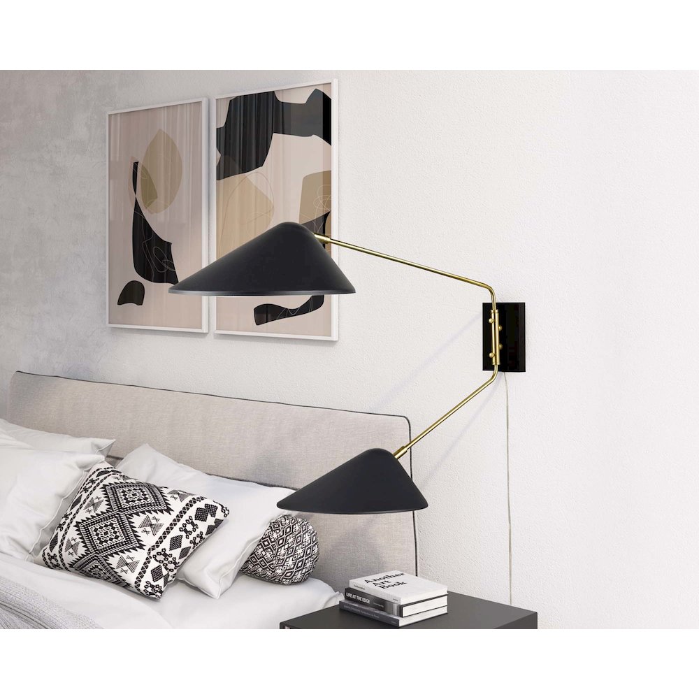 Journey 2-Light Swing Arm Wall Sconce. Picture 8