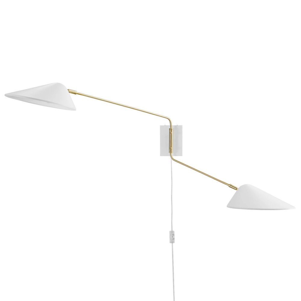 Journey 2-Light Swing Arm Wall Sconce. Picture 1