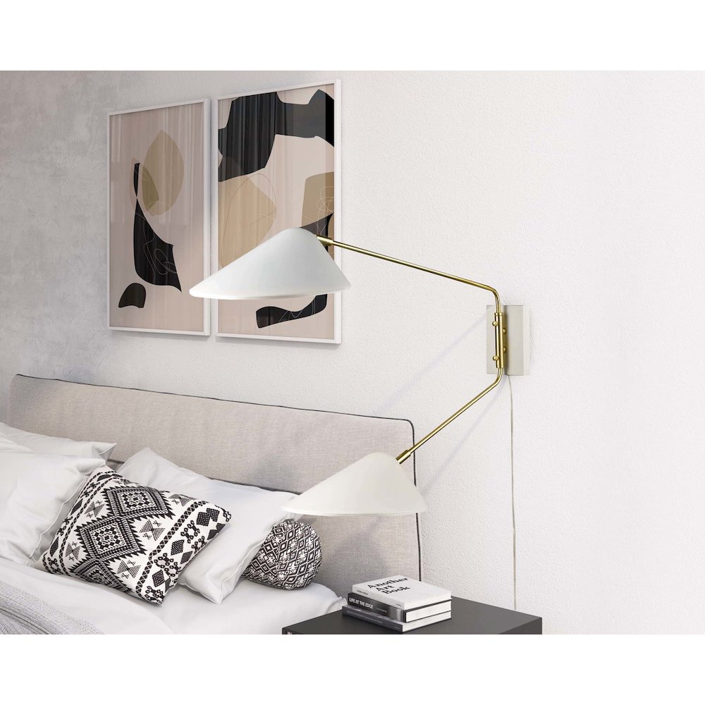 Journey 2-Light Swing Arm Wall Sconce. Picture 8