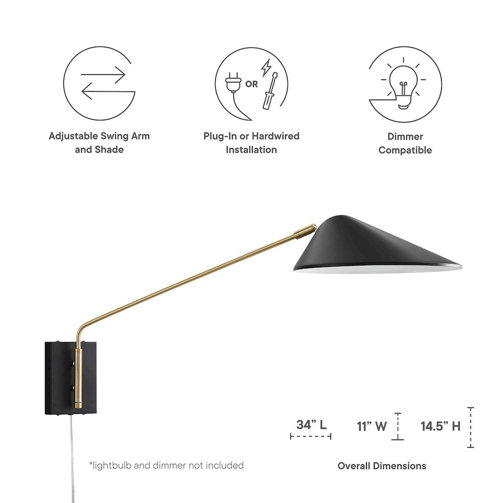 Journey 24" Swing Arm Wall Sconce. Picture 2