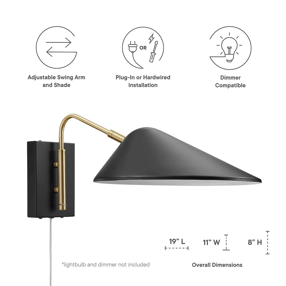 Journey 7" Swing Arm Wall Sconce. Picture 2