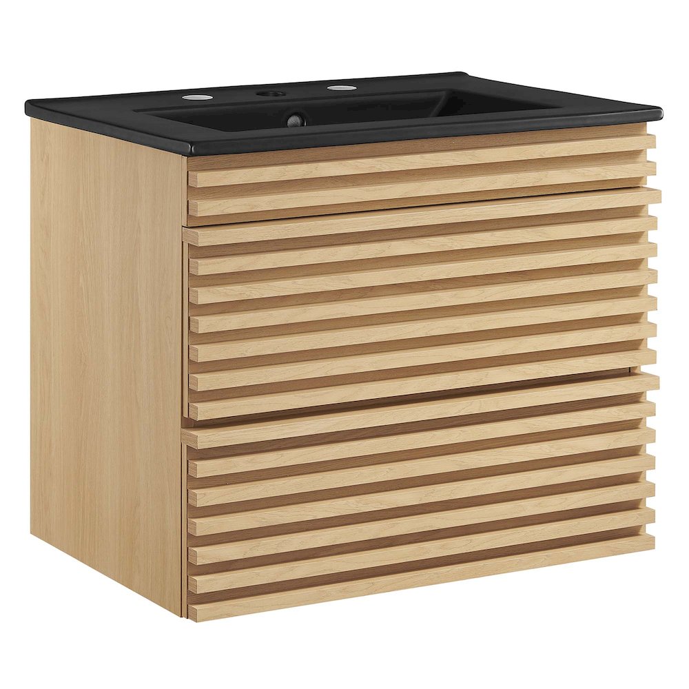 Render 24" Wall-Mount Bathroom Vanity. Picture 1