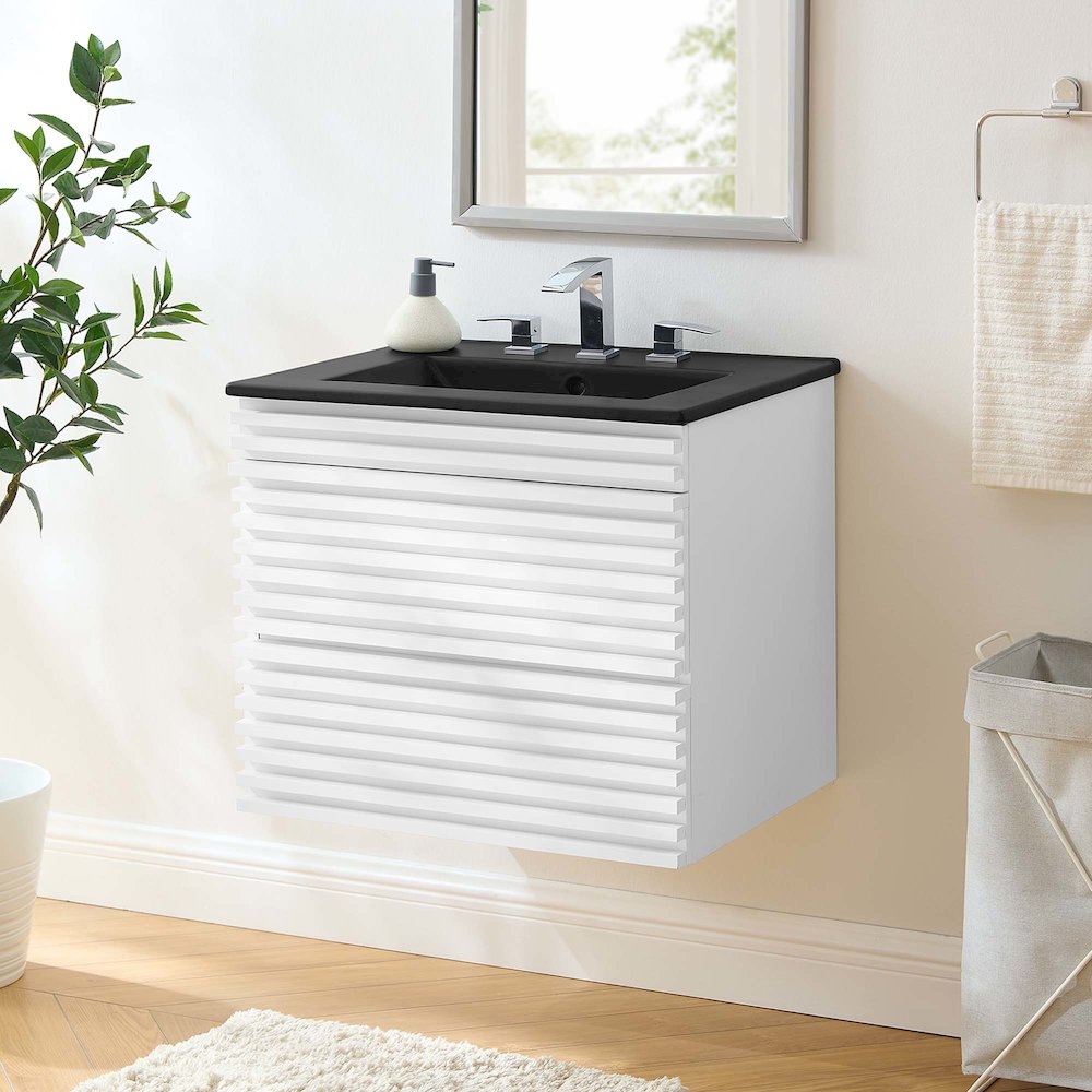 Render 24" Wall-Mount Bathroom Vanity. Picture 8