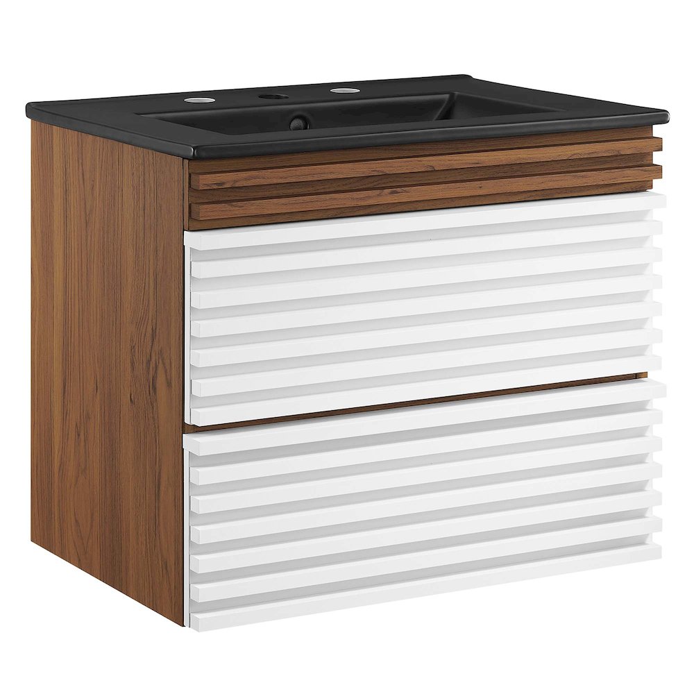 Render 24" Wall-Mount Bathroom Vanity. Picture 1