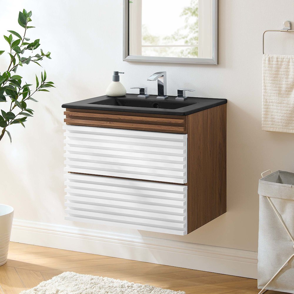 Render 24" Wall-Mount Bathroom Vanity. Picture 8