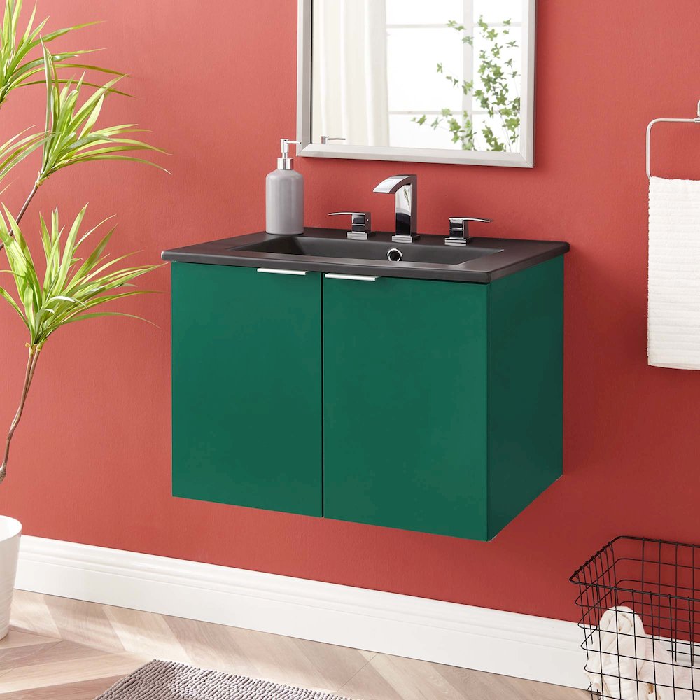 Maybelle 24" Wall-Mount Bathroom Vanity. Picture 9