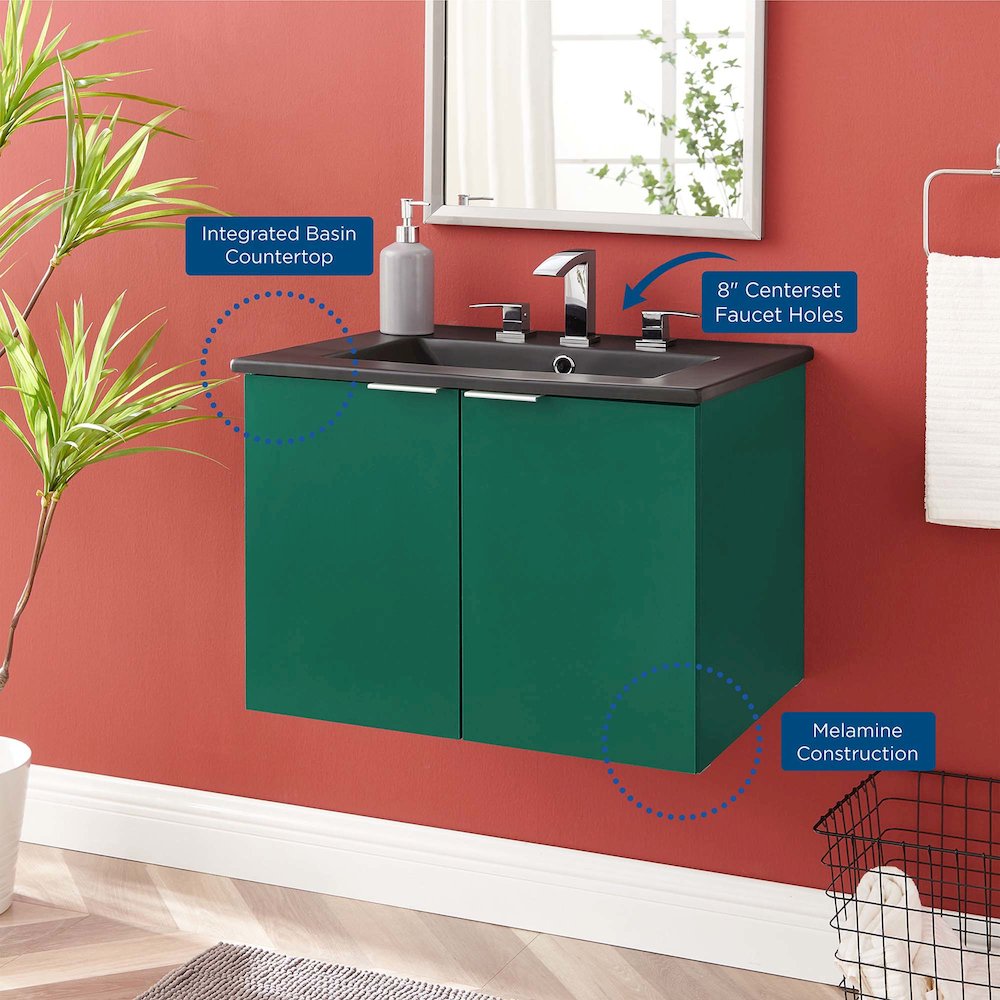 Maybelle 24" Wall-Mount Bathroom Vanity. Picture 2