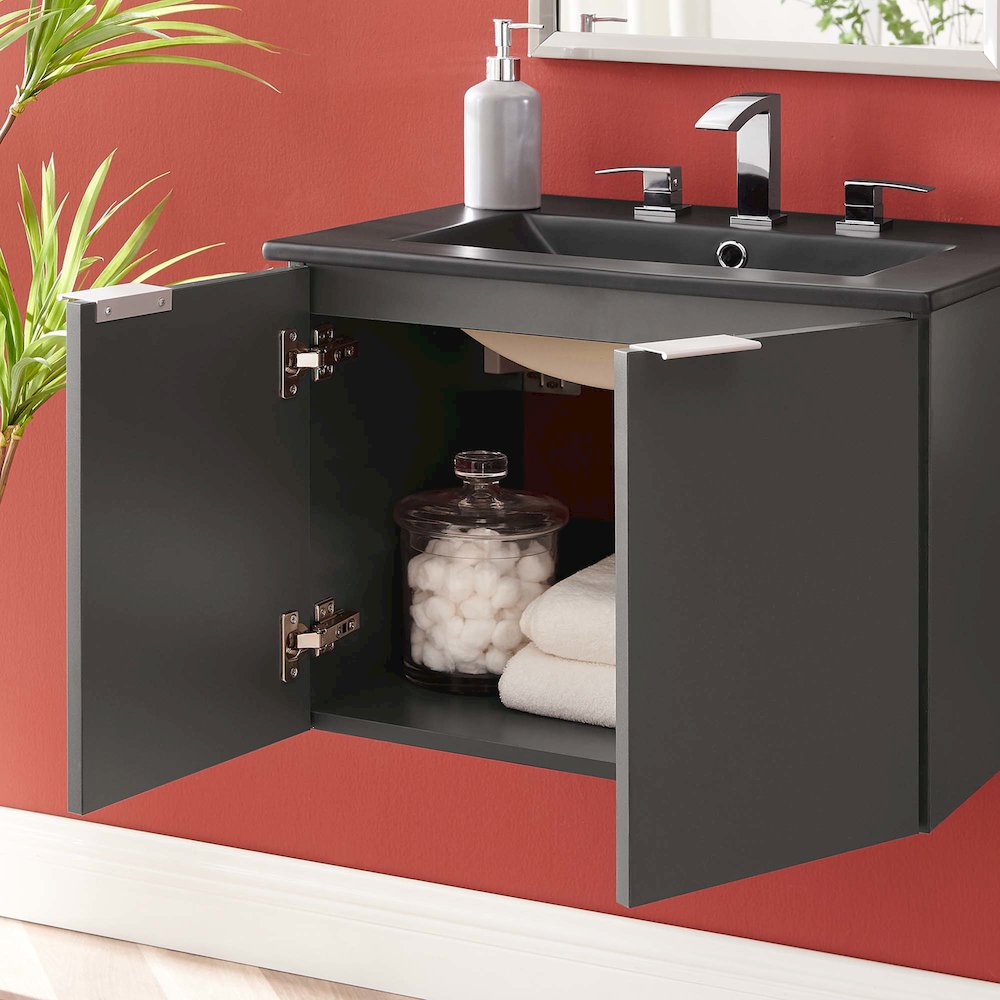 Maybelle 24" Wall-Mount Bathroom Vanity. Picture 10