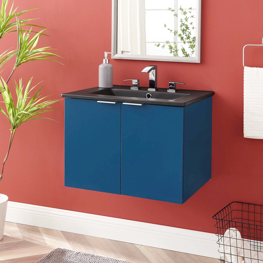 Maybelle 24" Wall-Mount Bathroom Vanity. Picture 9