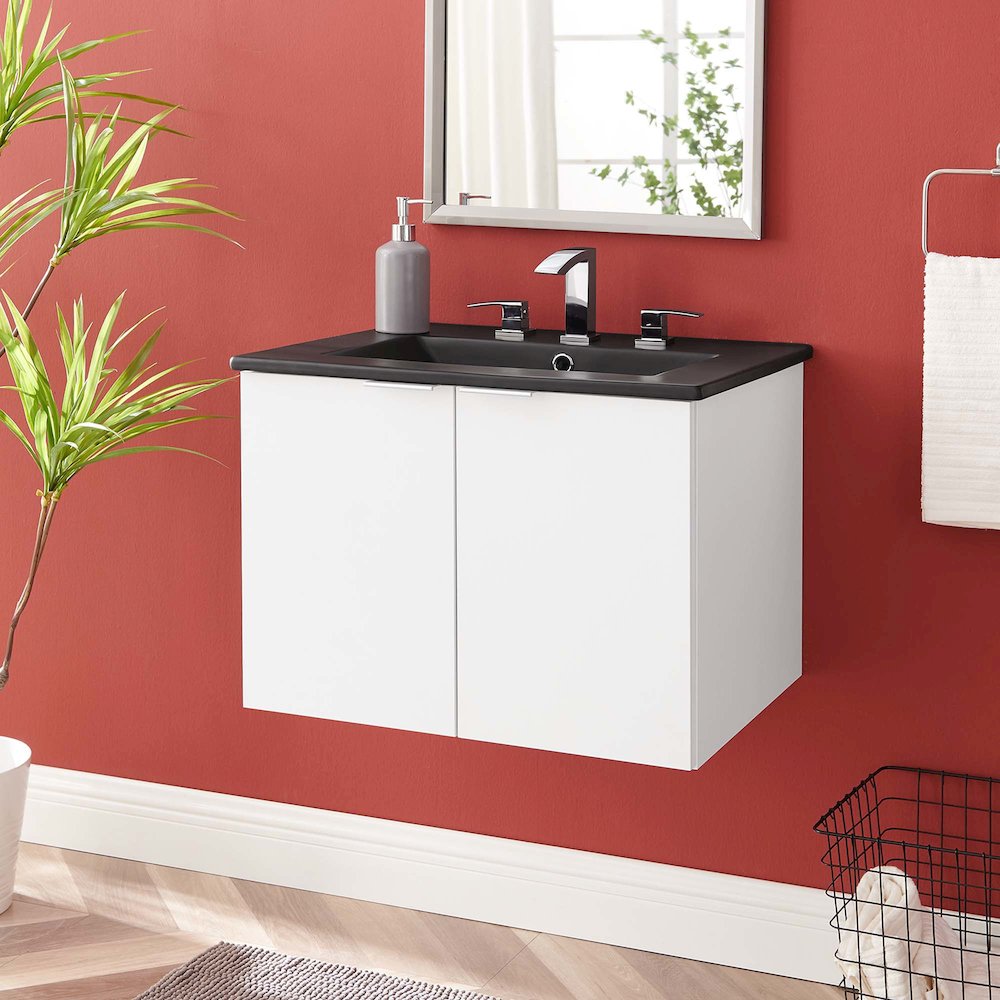 Maybelle 24" Wall-Mount Bathroom Vanity. Picture 9