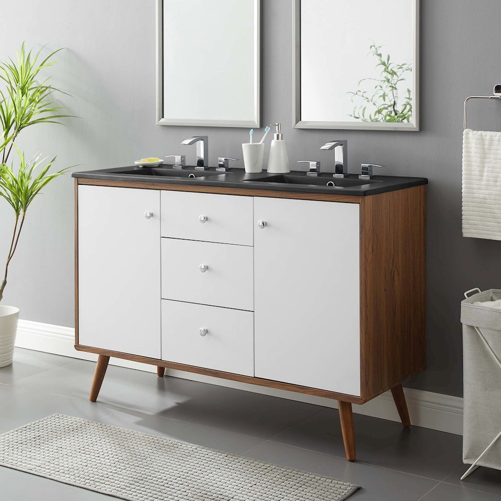 Transmit 48" Double Sink Bathroom Vanity. Picture 8