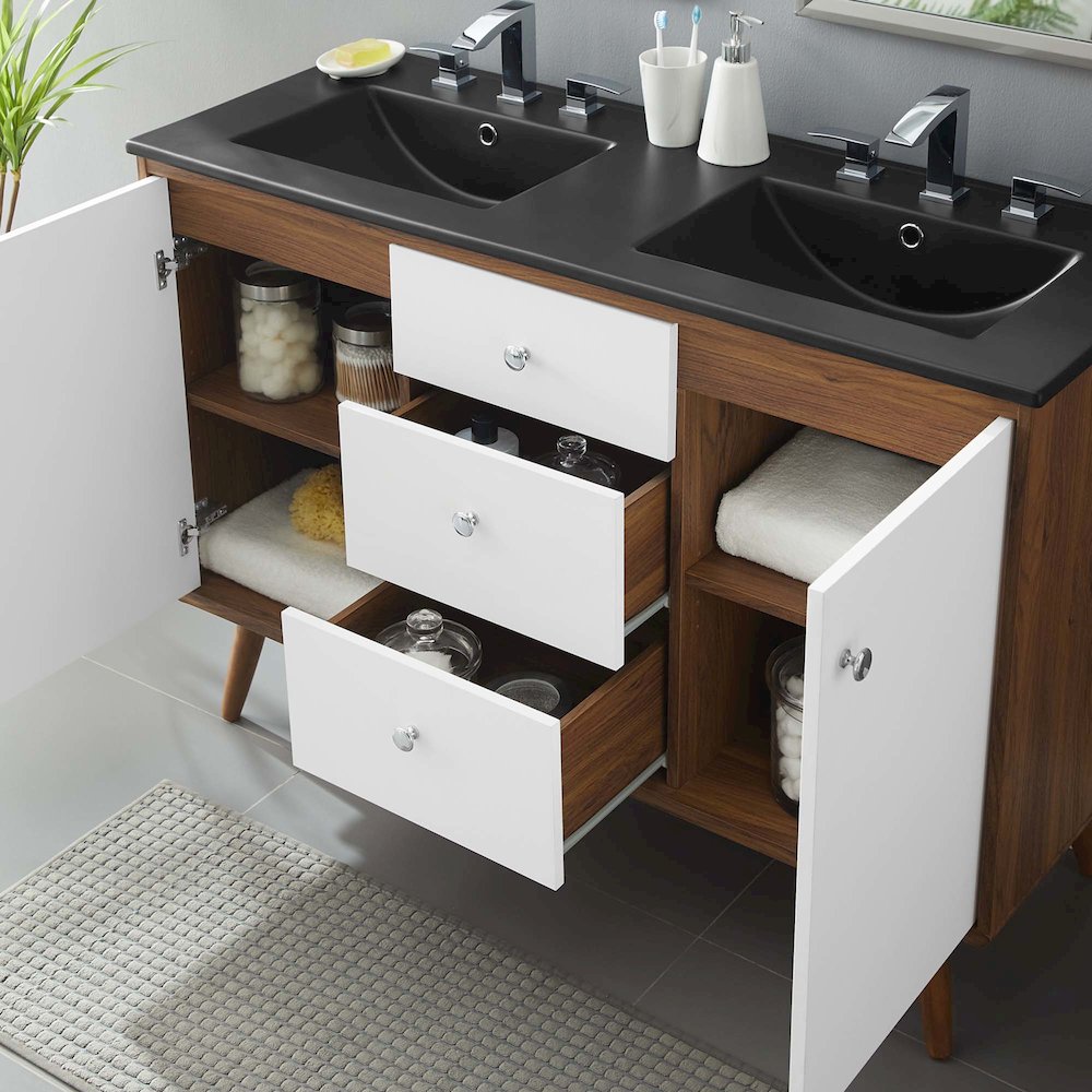 Transmit 48" Double Sink Bathroom Vanity. Picture 9