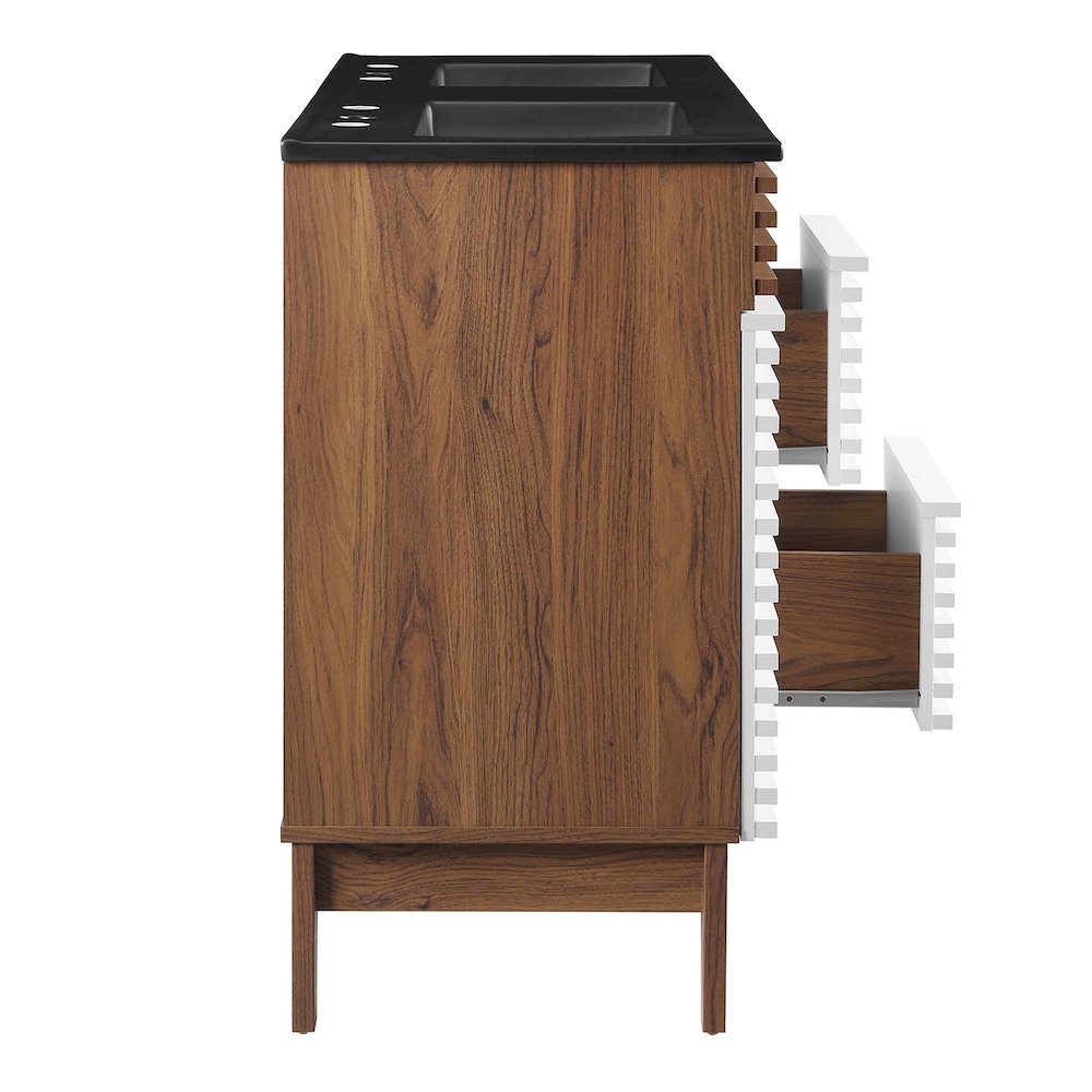 Render 48" Double Sink Bathroom Vanity. Picture 4