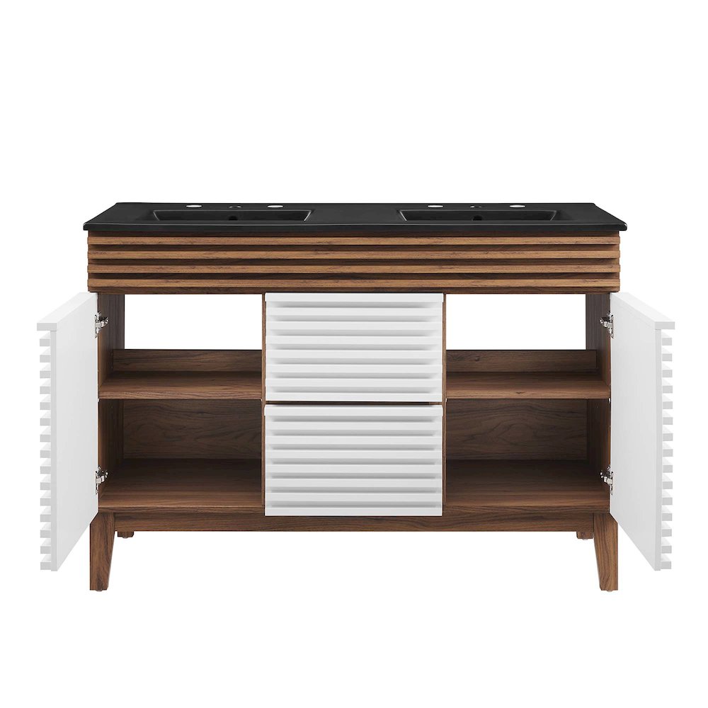 Render 48" Double Sink Bathroom Vanity. Picture 6