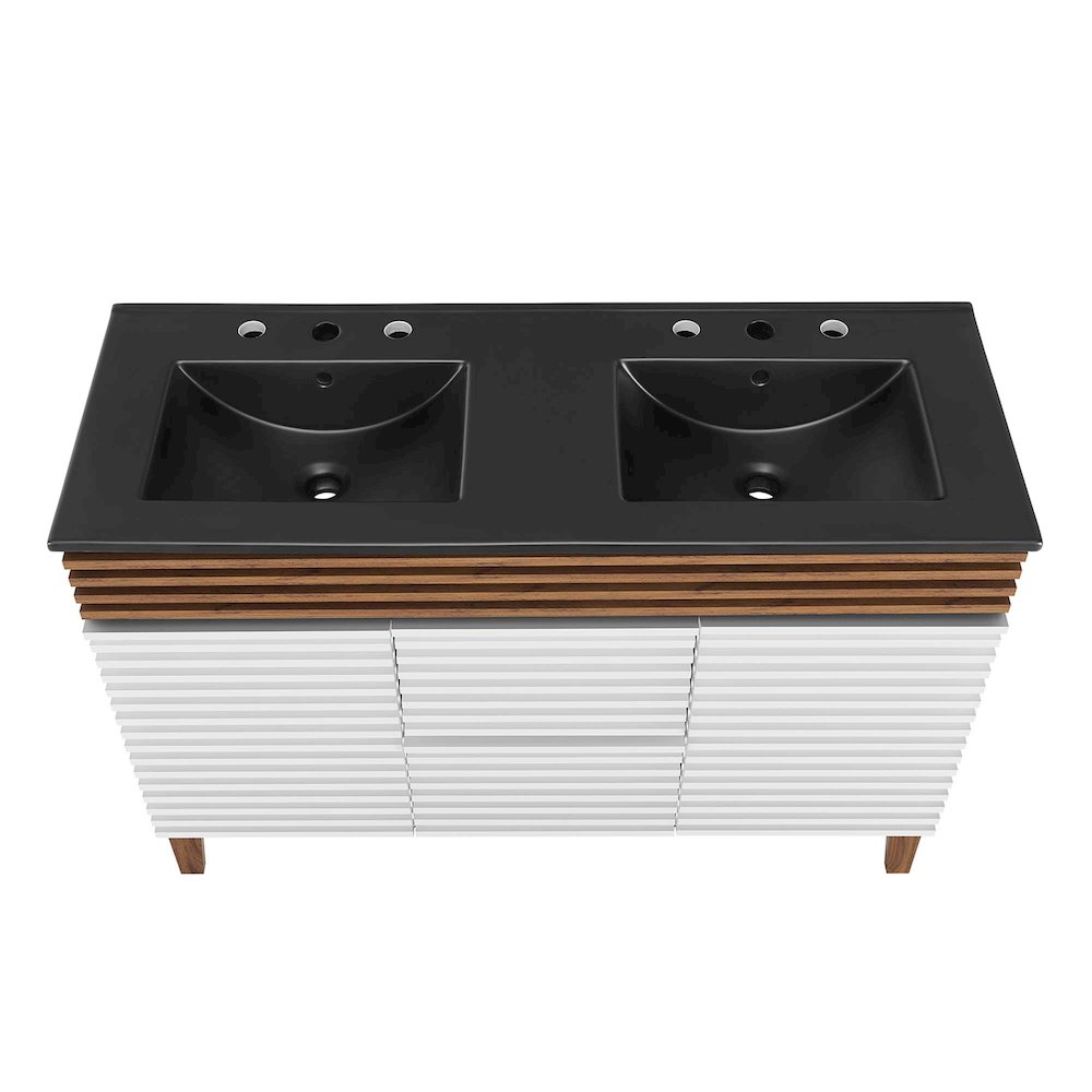 Render 48" Double Sink Bathroom Vanity. Picture 7