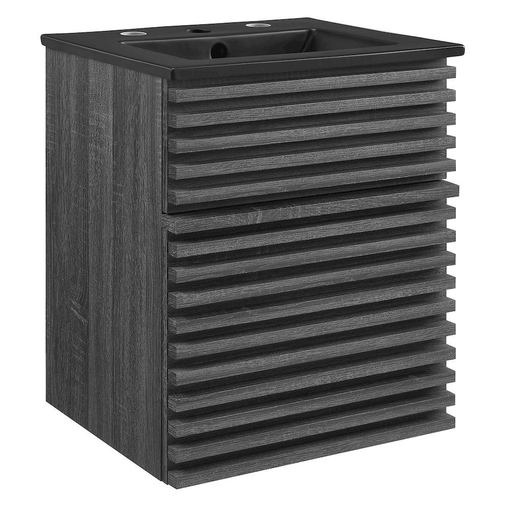 Render 18" Wall-Mount Bathroom Vanity. Picture 1