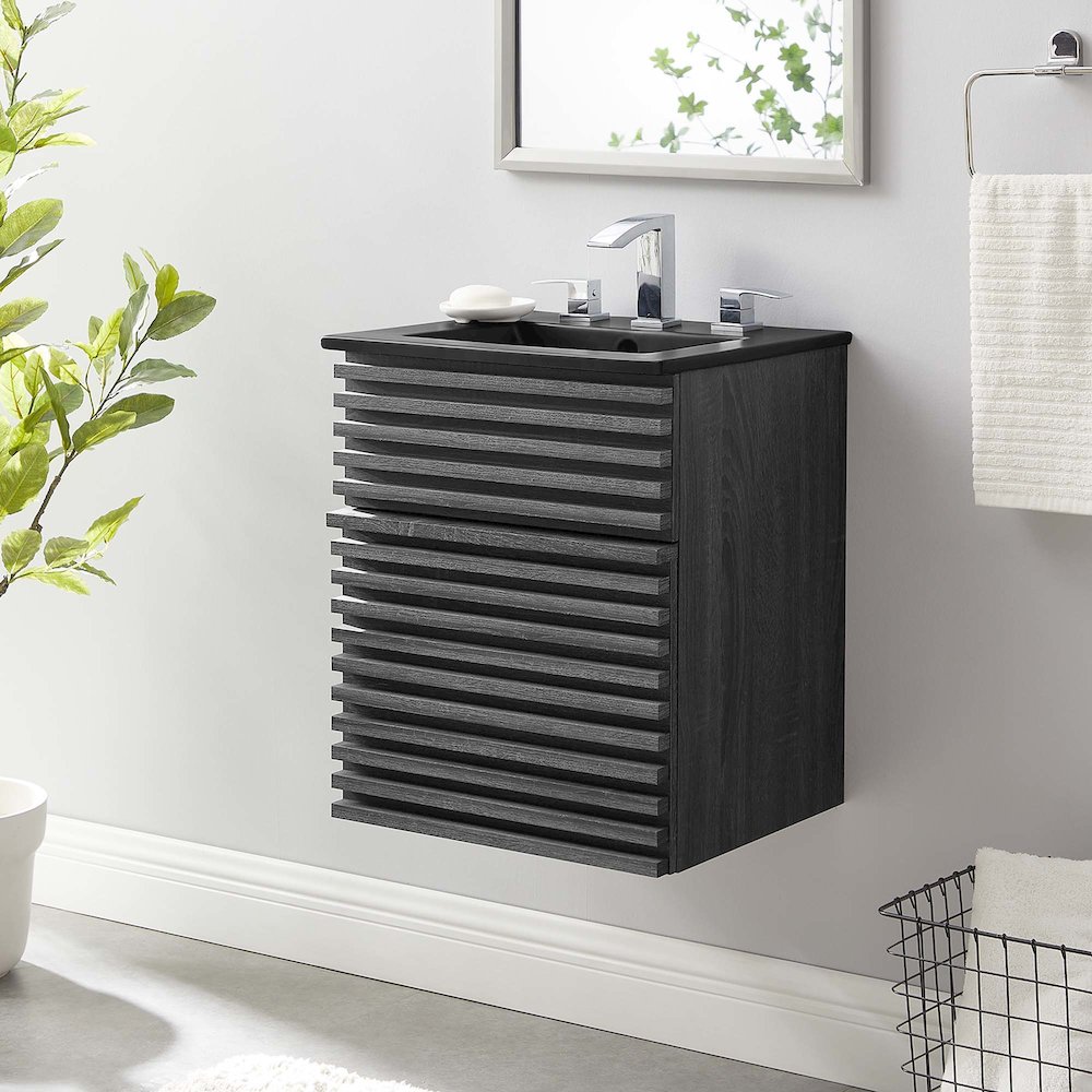 Render 18" Wall-Mount Bathroom Vanity. Picture 8