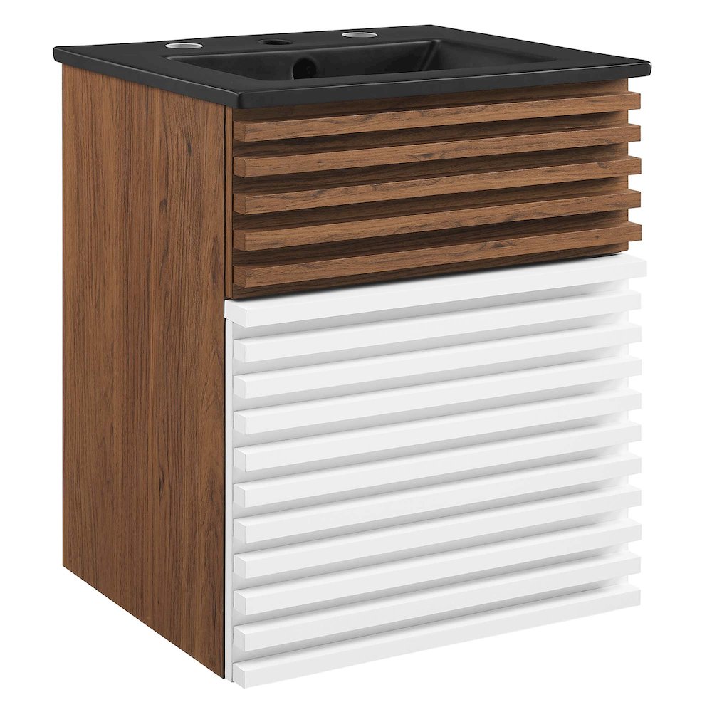 Render 18" Wall-Mount Bathroom Vanity. Picture 1