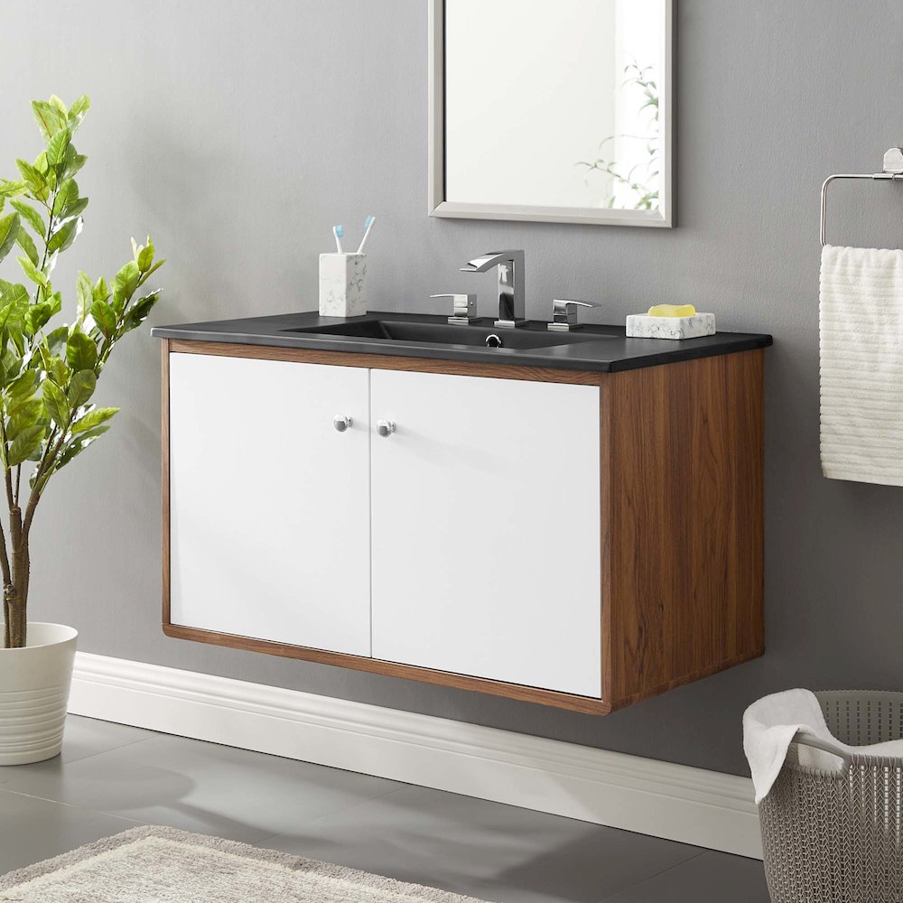Transmit 36" Wall-Mount Bathroom Vanity. Picture 8