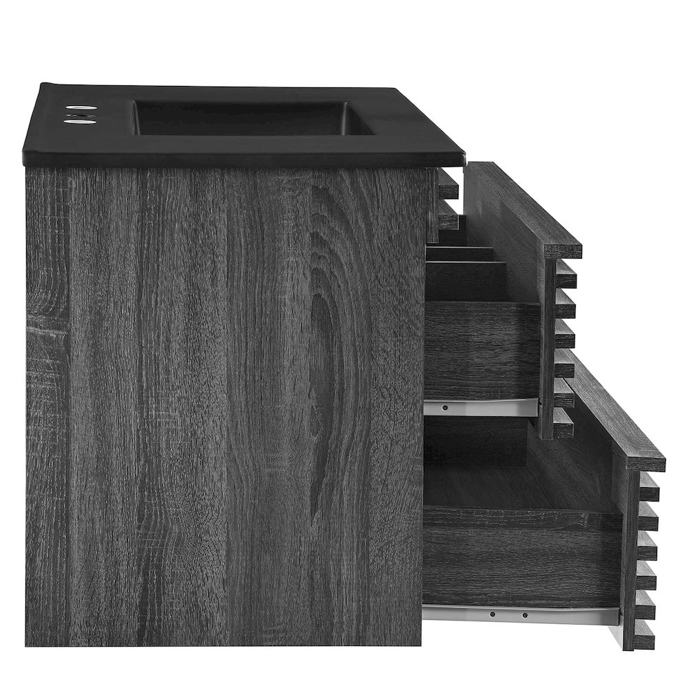 Render 36" Wall-Mount Bathroom Vanity. Picture 5