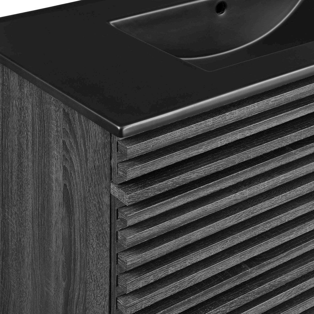 Render 36" Wall-Mount Bathroom Vanity. Picture 6