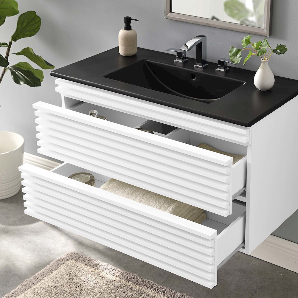 Render 36" Wall-Mount Bathroom Vanity. Picture 9