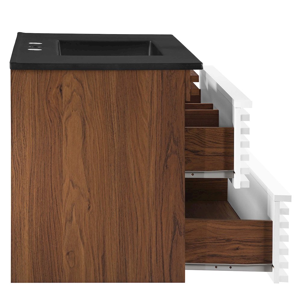 Render 36" Wall-Mount Bathroom Vanity. Picture 5