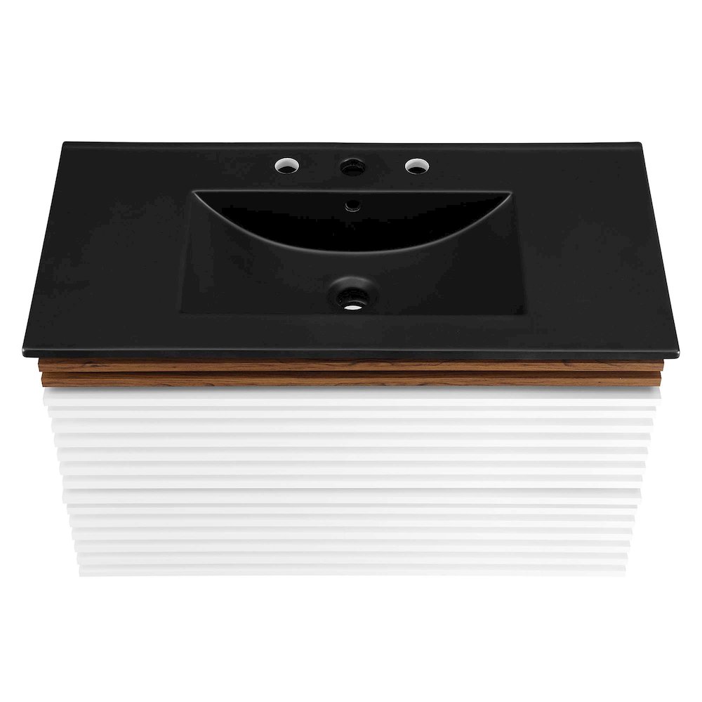 Render 36" Wall-Mount Bathroom Vanity. Picture 4