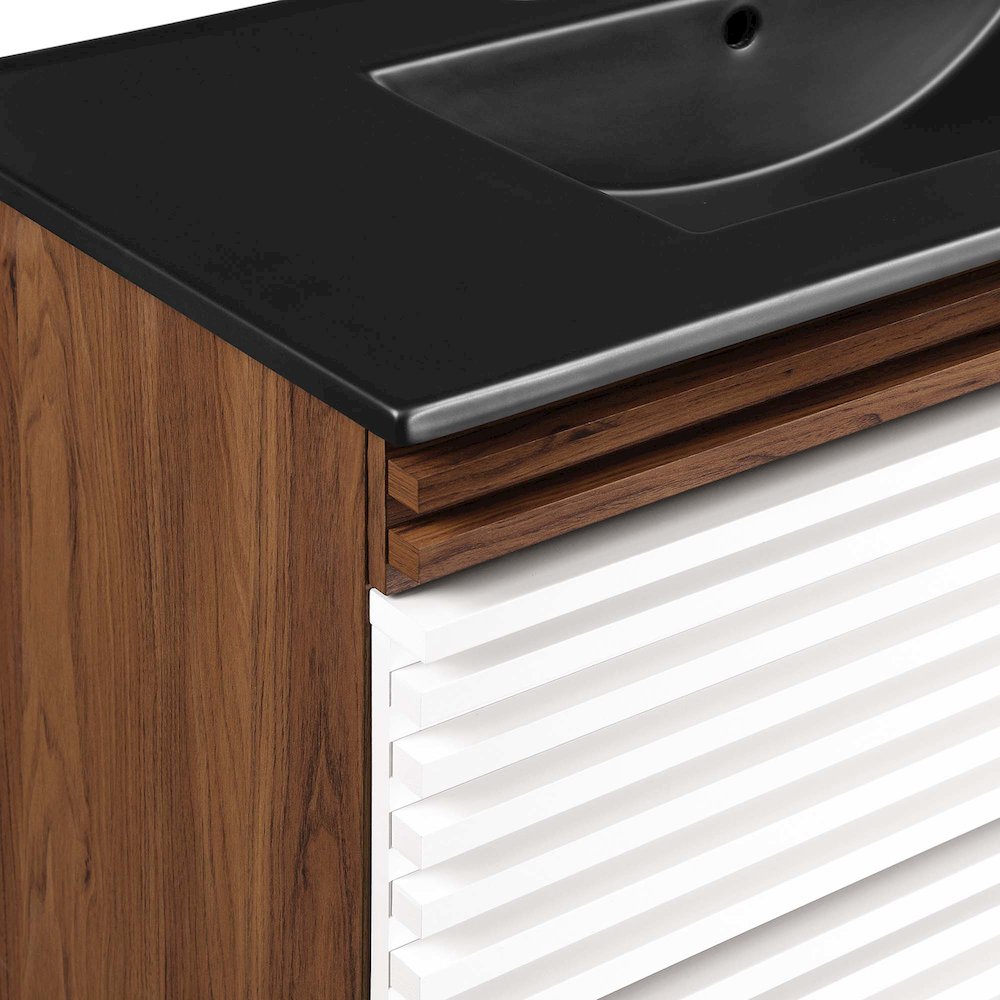 Render 36" Wall-Mount Bathroom Vanity. Picture 6