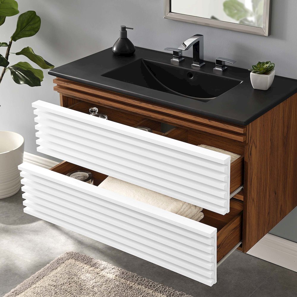 Render 36" Wall-Mount Bathroom Vanity. Picture 9