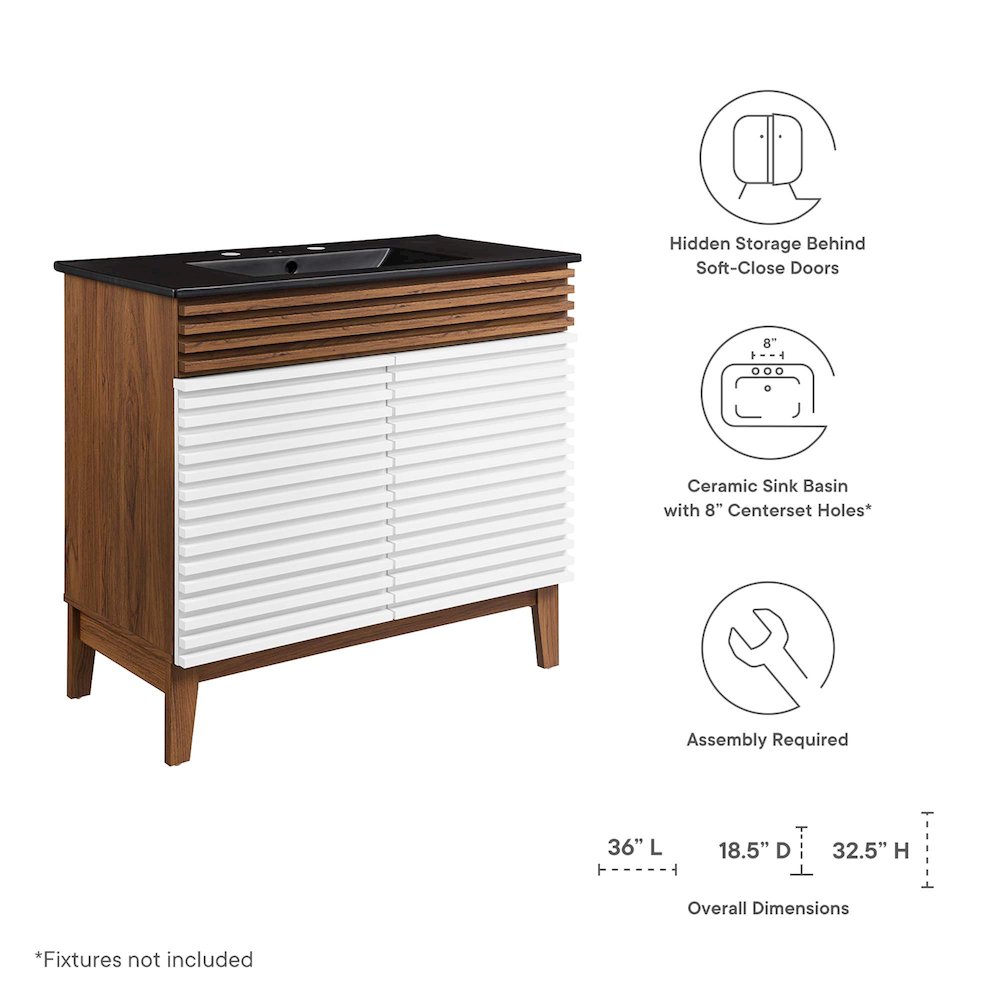 Render 36" Bathroom Vanity. Picture 2